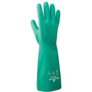 Picture of Green Nitrile Gloves 15 mil 13" Size 10
