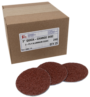Picture of 24 Grit Quick Change AbrasiveDiscs 3"  25/pack