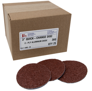 Picture of 36 Grit Quick Change AbrasiveDiscs 3"  25/pack