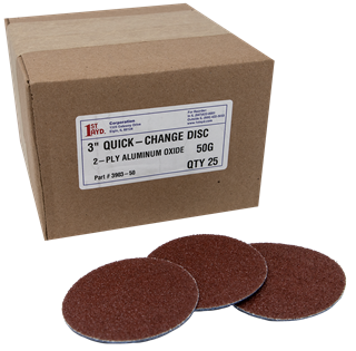 Picture of 50 Grit Quick Change AbrasiveDiscs 3"  25/pack
