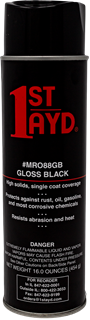 Picture of 1st Ayd Gloss Black Spray Paint 6 x 16 oz/case