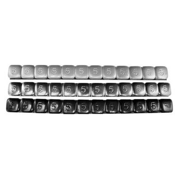 Picture of Chrome Steel Stick-On WheelWts10X5 grams/strip-36 strips/box