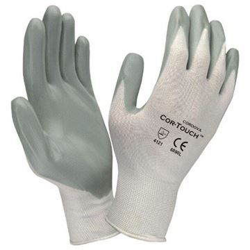 Picture of Cordova Cor-Touch Gray Flat Nitrile Palm Coated Glove - Mutiple Sizes