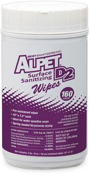 Picture of Alpet D2 Surface Sanitizing Wipes 6 dispensers/case