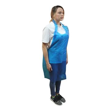 Picture of Polyethylene Aprons 28 x 46" 1 mil - Blue 1,000/case