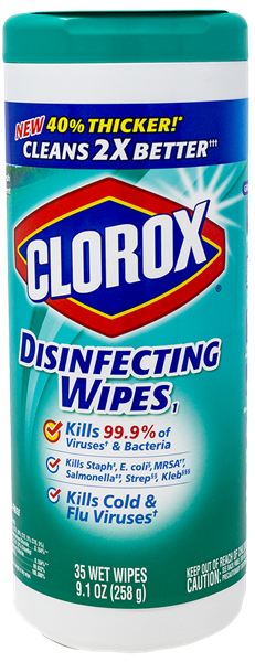 Picture of Clorox Disinfectant Wipes 35 wipes/dispenser 12 disp/cs