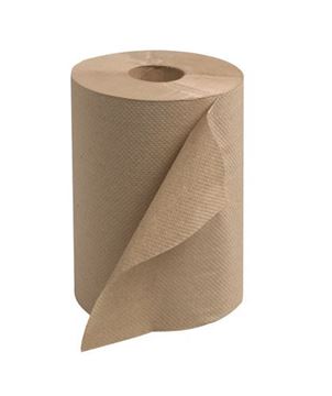 Picture of Brown 8" Roll Towels Med Wt 8" x 800' - 6/case  55cs/pallet