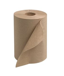 Picture of Brown 8" Roll Towels Med Wt 8" x 800' - 6/case