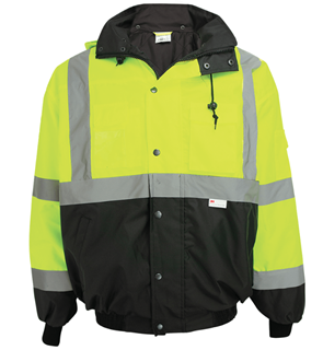 Picture of Hi-Vis Yellow Class 3 BomberJacket-Large