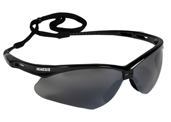 Picture of Soft Touch Nemesis Safety Glasses, BlackFrame/Smoke Mirror Lens 12/box