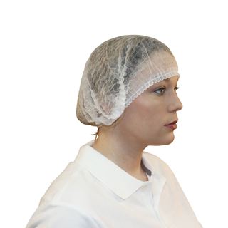 Picture of Pleated 24 inch White Hairnets1,000/case