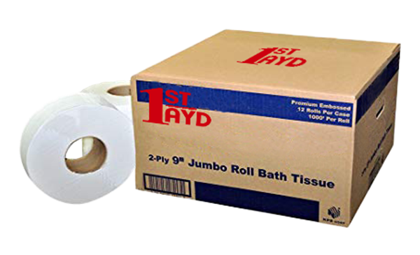 Picture of Jumbo Jr 9" Toilet Tissue Economy 2-ply 3.3" x 1000 ft 12rl/cs