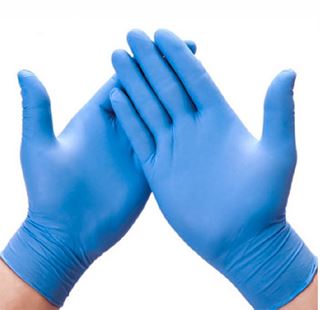 Picture of Blue Nitrile PF Glove 4 mil Gloves - Small 100/dispenser, 10 dispensers/case