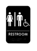 Picture of Restroom Sign, Black/White, All GenderHandicap Braille ADA Compliant, 6"x9"