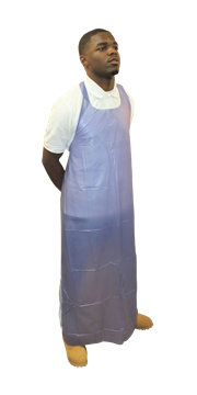 Picture of Vinyl Aprons 35" x 50" Blue 6 mil(Sold in Packs of 12) 6 packs/case