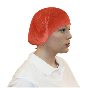 Picture of Pleated 24 inch Red Hairnets10x100/case