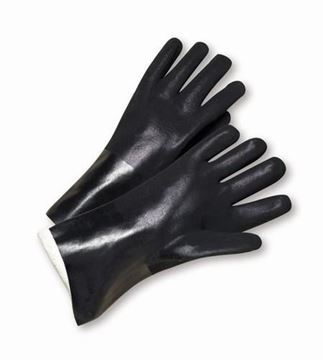 Picture of Heavy Duty Rubber Gloves 14" L-Black 6 doz / cs