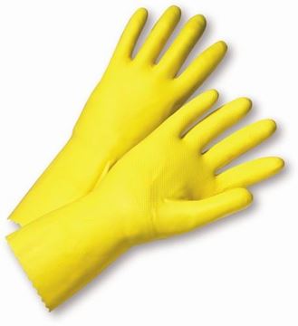 Picture of Yellow Rubber Gloves - Multiple Sizes