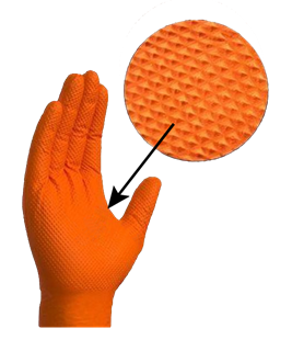 Picture of 8 mil 1st Ayd Orange Nitrile Gloves PF Medium 10 x 100/Case