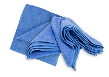 Picture of Microfiber Towels Plush Blue 16" x 16" 360gsm 4/bag, 6 bags/pack, 8 packs/case