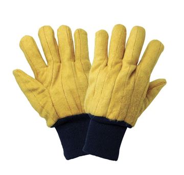 Picture of Yellow Cotton Chore Gloves 12 doz cs (One Size Fits Most)