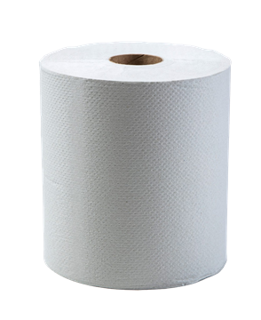 Picture of White Roll Towels  8" x 800' - 6/case