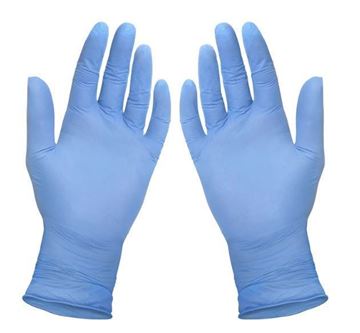 Picture of 4 mil  Blue Nitrile Gloves Exam - Multiple Sizes