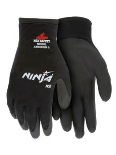 Picture of Black Ninja Cold Weather Gloves w/ Knit Wrist - Medium