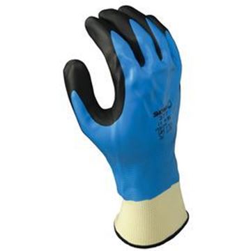 Picture of Nitrile Full Hand Coated Work Gloves with Knit Liner and Knit Wrist Cuff