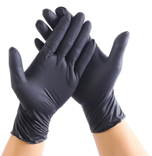Picture of 5 mil Black Nitrile Gloves PF X-Small 10 x 100/Case