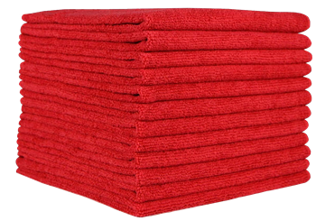 Picture of Microfiber Towels Plush Red 15"x25" 380gsm 12/pack 12pk/cs