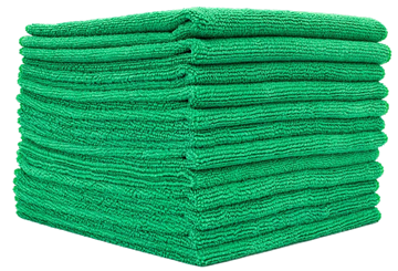 Picture of Microfiber Towels Plush Green 15"x25" 380gsm 12/pack 12pk/cs