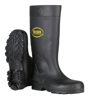 Picture of PVC Black Steel ToeBoots Size 4