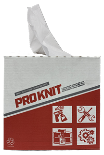 Picture of Proknit White Pop-Up Wipers Medium Weight 9" x 8.5" 1,500/case (6x250)