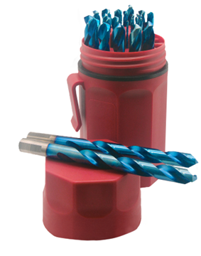 Picture of Norseman Duplex Blue Drill Bit Set 190-BLNRed Plastic Case - 29pc
