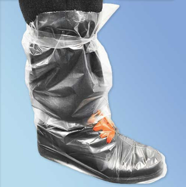 Picture of Sani-Boot Clear Boot Covers with Tie Top HDPE 50/box 5 boxes/cs -SOLD BY THE BOX-