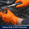 Picture of 8 mil Orange Nitrile Gloves w/ Textured Grip - Multiple Sizes