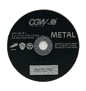 Picture of High Speed Ceramic Cut-Off Wheel 3"x 1/32"x3/8 Arbor ; 50/bx