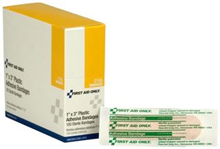 Picture of Plastic Strip Bandages1" x 3" - 100/Box