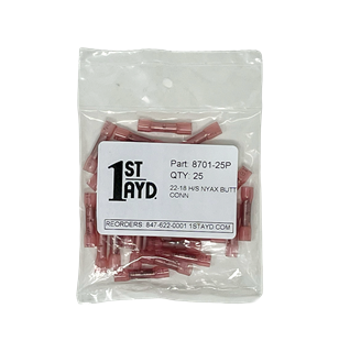 Picture of Red Nyax Heat Shrink Butt Connectors22/18 Gauge 25/Bag