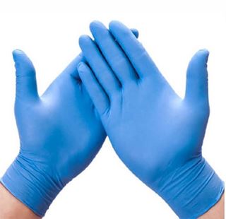 Picture of 5 mil Blue Nitrile Gloves Exam (Robust) Medium 10 x 100/case