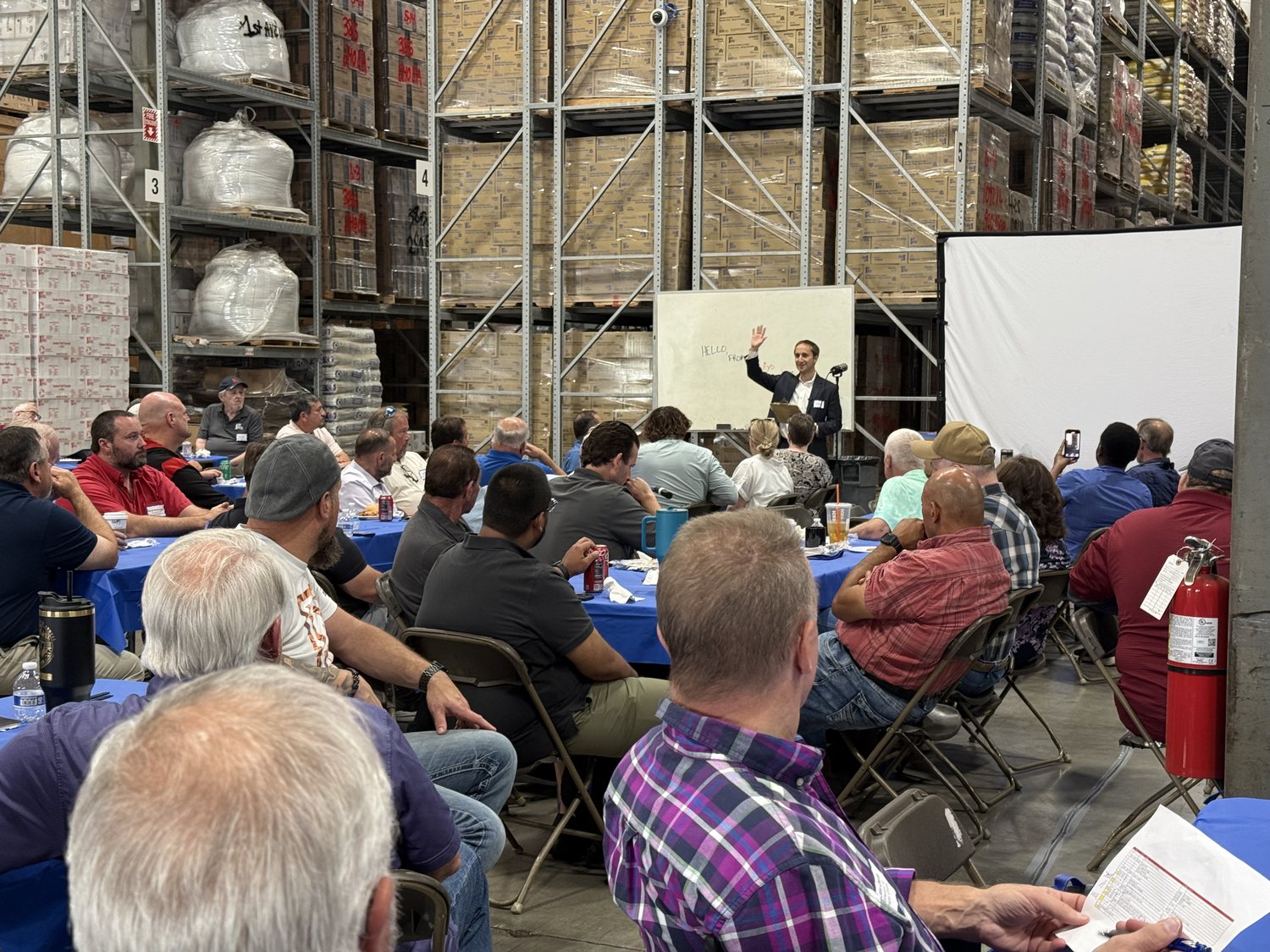 Tommy Schreiner speaking to the 1st Ayd sales team at the June 2025 National Sales Meeting